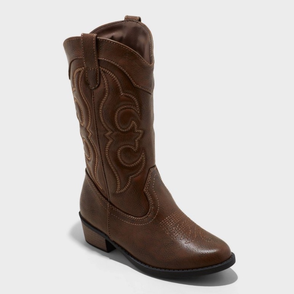 NWT Cat & Jack Kids Montana Western Cowboy Boots